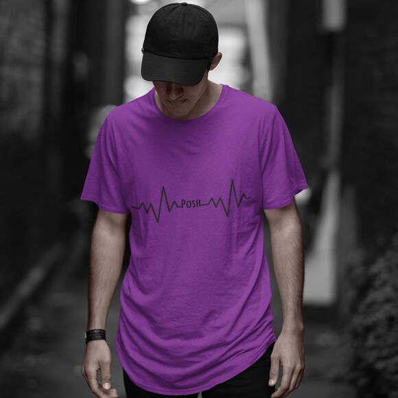 POSH Heartbeat Custom Short Sleeve Graphic T-Shirt - Picture 3 of 4